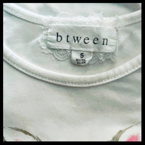 Btween Lace Embellished Bunny Graphic Tee - Picture 2 of 9